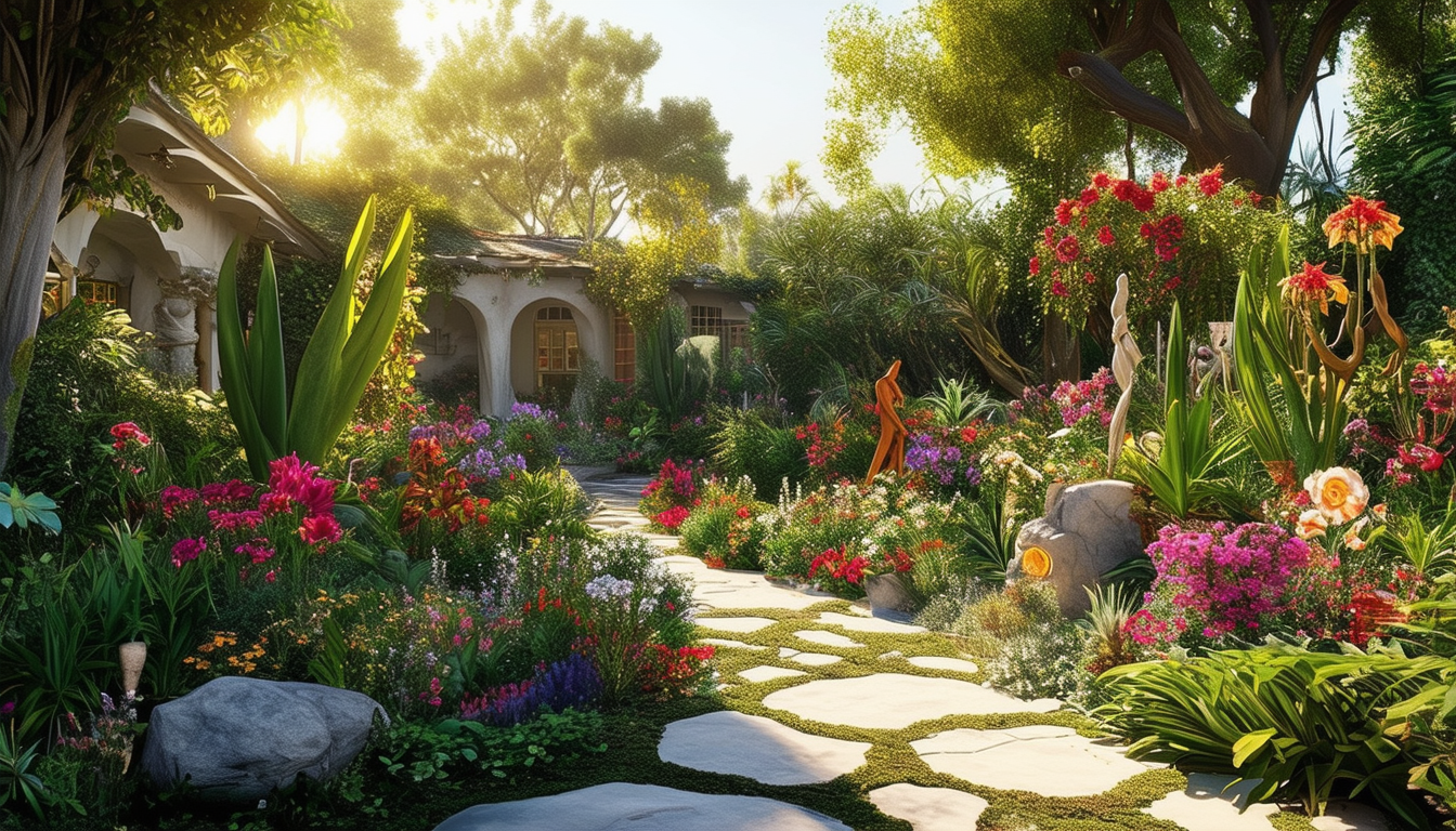 discover the mesmerizing garden of artist mimi lauter in los angeles, a vibrant oasis where art meets nature. explore the enchanting landscape, filled with colorful blooms and imaginative sculptures, and immerse yourself in the creative spirit of this unique space.