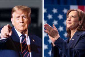 Donald Trump and Kamala Harris, candidates in the US presidential elections