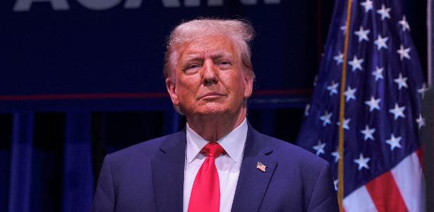 O ex-presidente dos Estados Unidos, Donald Trump, durante evento de campanha