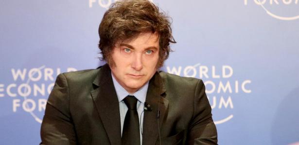 23.jan.2025 - Javier Milei em Davos