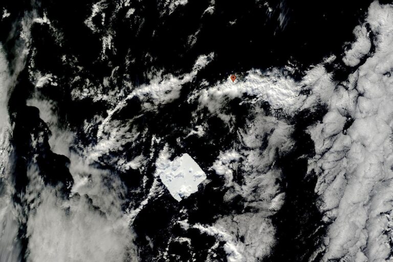 After months to drift, the largest iceberg in the world stuck in the Atlantic
