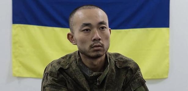 Um dos soldados chineses capturados pelas forças ucranianas
