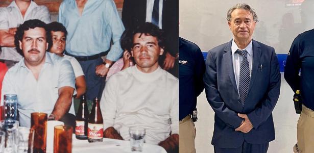 Pablo Escobar com Carlos Lehder; ao lado, o ex-narcotraficante detido na Colômbia