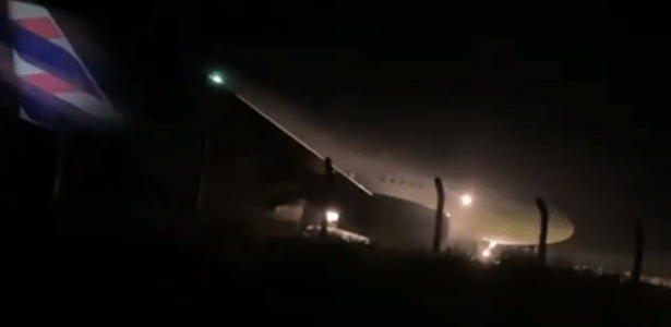 Avião perdeu final da pista em Chapecó
