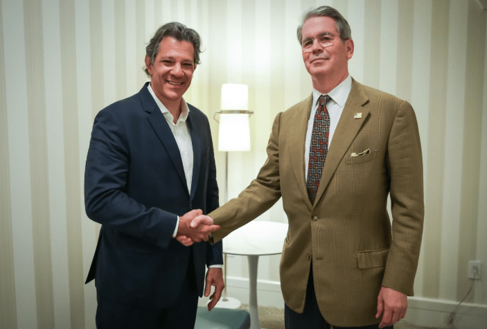 Haddad gathers with Trump's treasure secretary in the midst of tariffs
