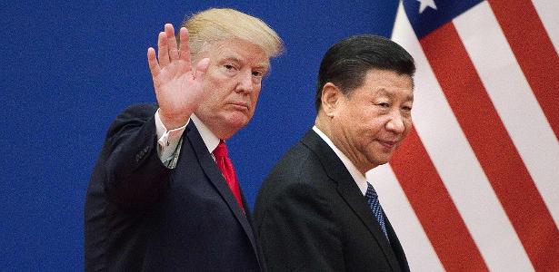 Os presidentes dos Estados Unidos e da China, Donald Trump e Xi Jinping