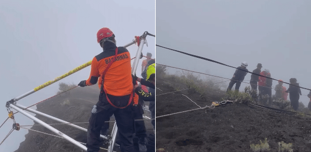 Imagens do resgate do corpo de Juliana Marins de trilha na Indonésia