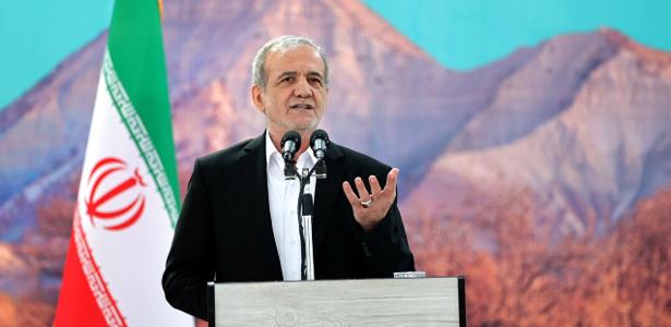 O presidente do Irã, Masoud Pezeshkian
