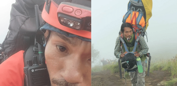 Agam Rinjani liderou equipe de voluntários que formaram uma rede de solidariedade nas encostas do vulcão indonésio, no monte Rinjani