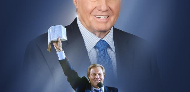 Cartaz de despedida de Jimmy Lee Swaggart publicado pela família nas redes sociais dele.