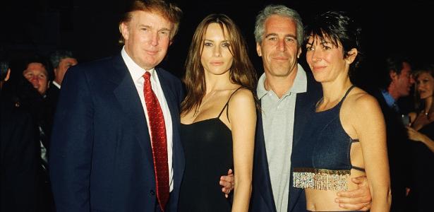 Donald Trump, Melania, Jeffrey Epstein e Ghislaine Maxwell