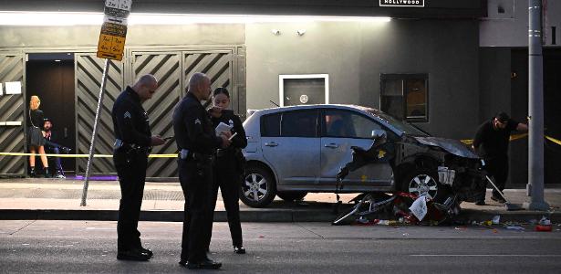 Vehicle run over crowd in Los Angeles