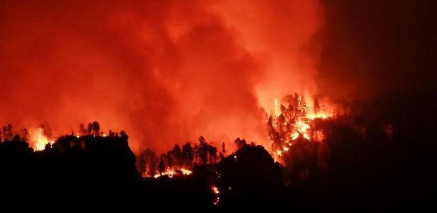 Incêndio provoca destruição na região norte do Grand Canyon, no Arizona