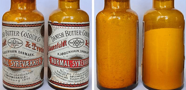 Dois frascos com bactérias de ácido lático achados por pesquisadores da Universidade de Copenhague