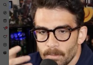 Hasan Piker, influencer, talking on Instagram about the murder of conservative activist Charlie Kirk