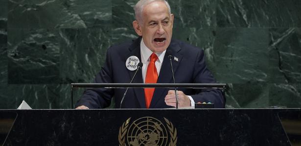 Benjamin Netanyahu discursou na Assembleia das Nações Unidas, mas sofreu rejeição da maioria presente no evento