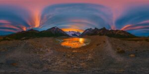 Sunset in El Chalten, Argentine Patagonia. Epson Pano Awards Top100