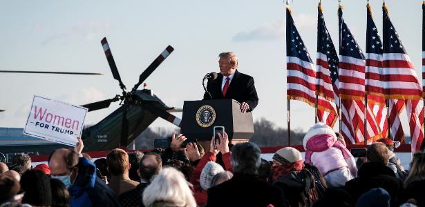 Trump já discursou para apoiadores na Base Andrews, em 2021