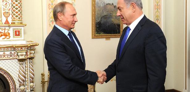 21.set.2015 - Vladimir Putin e Benjamin Netanyahu se encontram em Moscou