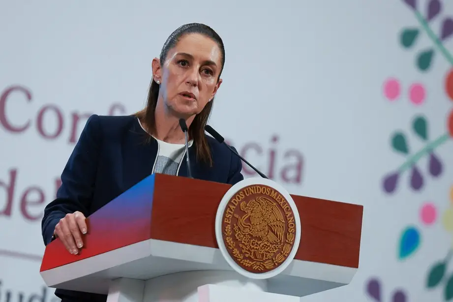 A presidente do México, Claudia Sheinbaum, durante uma coletiva de imprensa na Cidade do México, México, em 14 de julho de 2025. REUTERS/Raquel Cunha