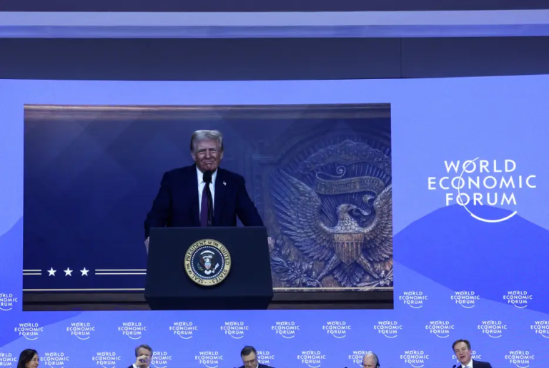 Donald Trump em Davos (Foto: REUTERS/Yves Herman)