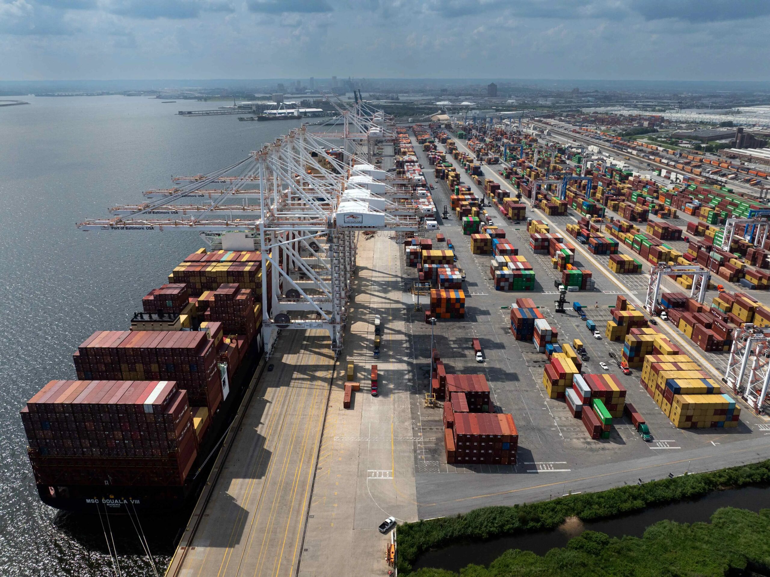 Contêineres no Porto de Baltimore, Estados Unidos (Foto de arquivo: Alyssa Schukar/The New York Times)