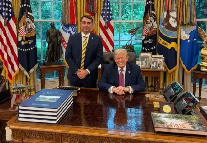 Flávio says he showed Trump a “glaring difference” with Lula on a visit to the White House