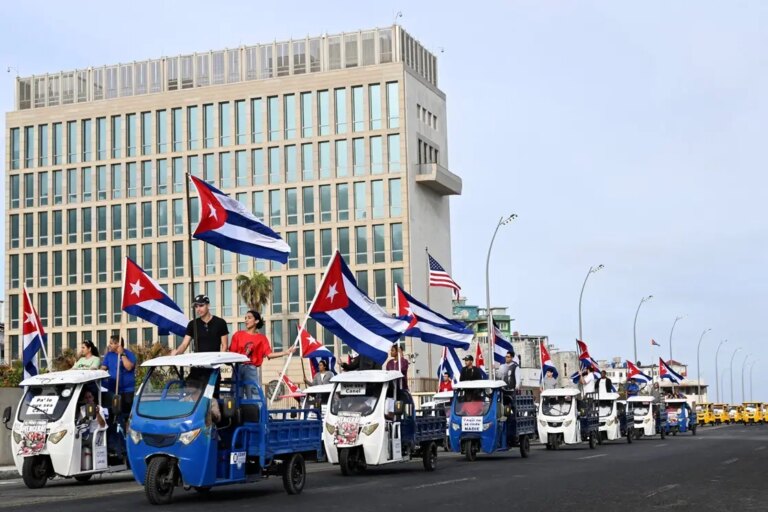 What is the military conglomerate that dominates Cuba's economy and has become a target of the US like?
